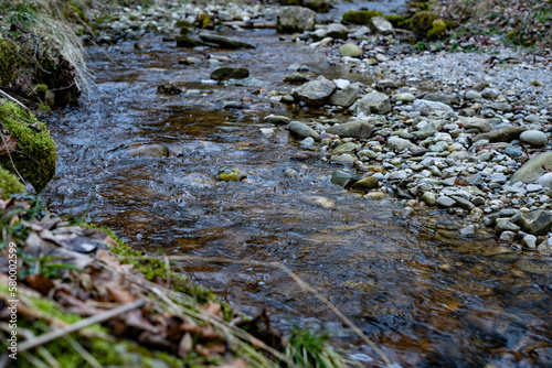 Kleiner Bachlauf im Frühling mitten im Wald © Hanglooser