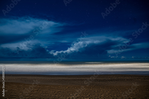 beach and sky in the night