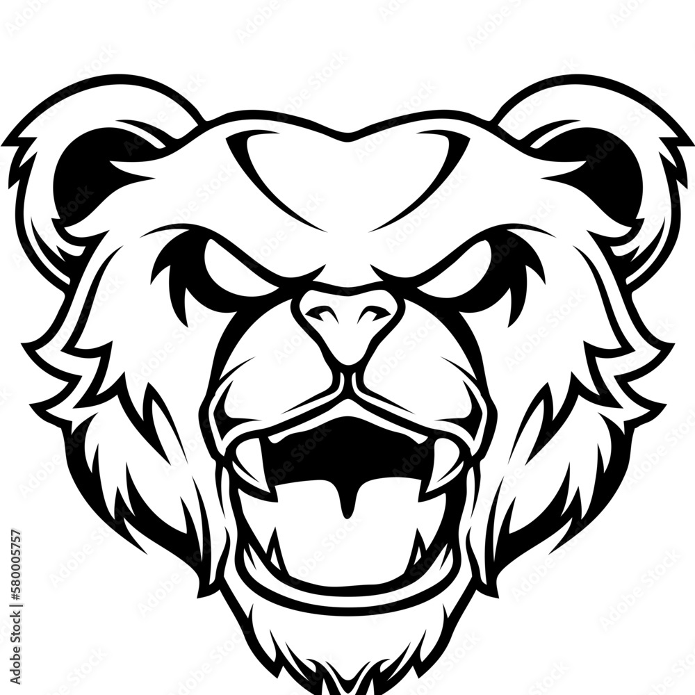 Obraz premium bear animal character mascot sport team badge