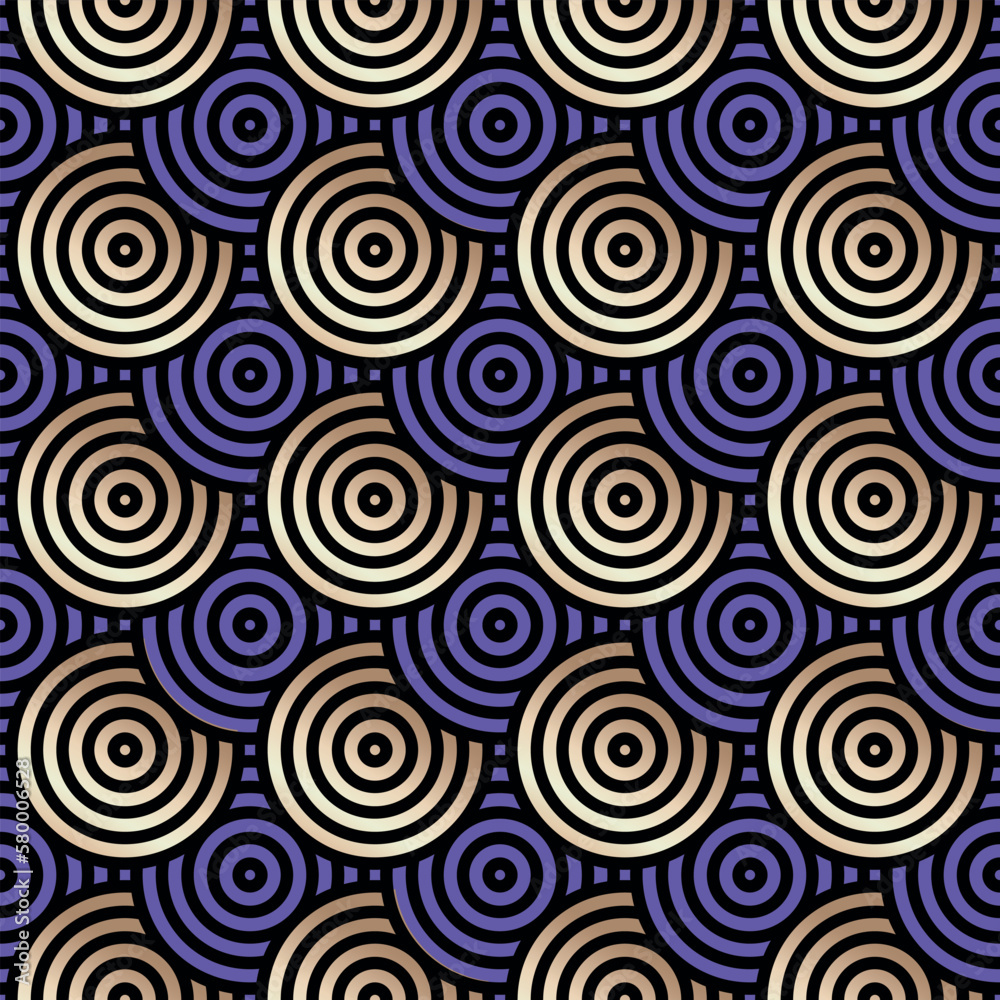 Vector design seamless pattern of circles for labels and frames for packaging luxury goods in a trendy linear style a simple and bright gold foil background on a purple background Vector design seamless pattern of circles for labels and frames for packaging luxury goods in a trendy linear style a simple and bright gold foil background on a purple background