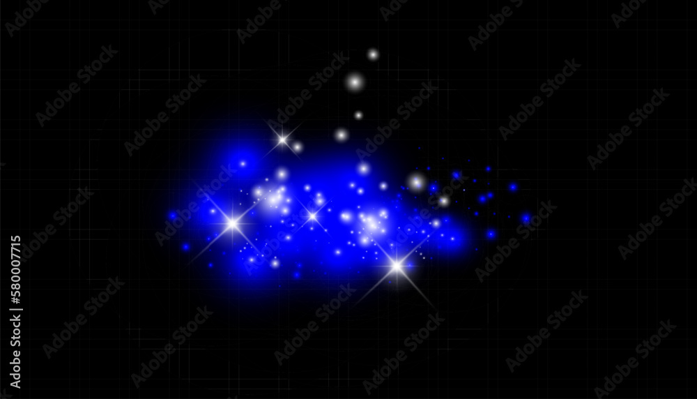 Fototapeta premium Vector sparkles on transparent background.