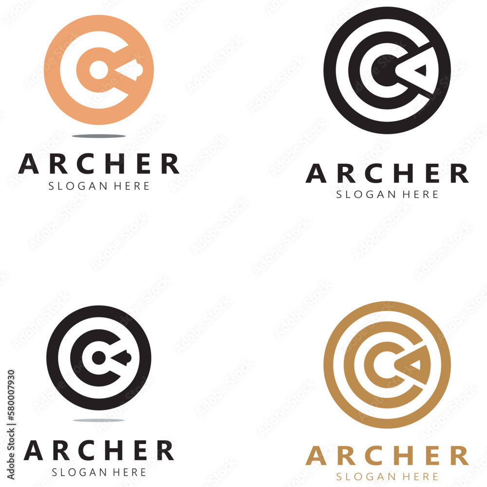 arrow logo template illustration,for arrow logo,goal,target,business,finance,motivation,vector