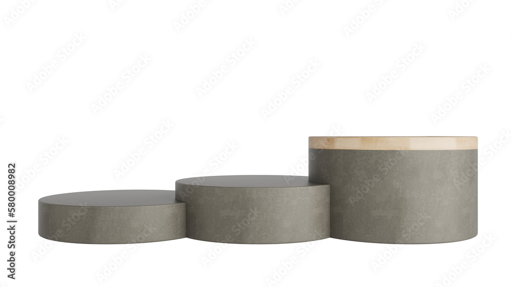 Concrete Podium Product Display Stand On Transparent Background Minimal Showcase. 3D Render Illustration Concrete Podium Product Display Stand On Transparent Background Minimal Showcase. 3D Render Illustration