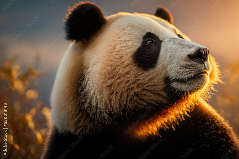Obraz premium giant panda bear created with Generative AI technology