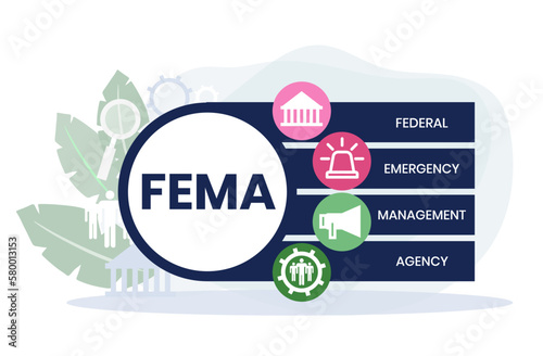 FEMA - Federal Emergency Management Agency acronym, concept background photo