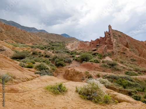 Red Sand Mountain in Kyrgyzstan.