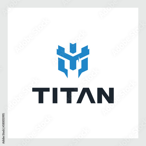 letter logo M titan logo photo