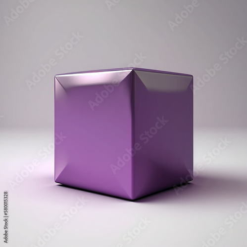 Artificial ai generated 3D box