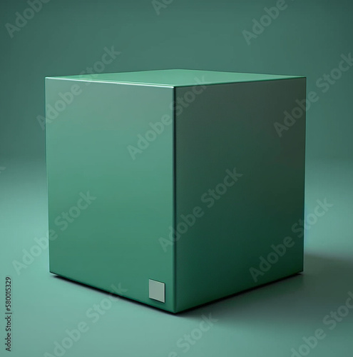 Artificial ai generated 3D box
