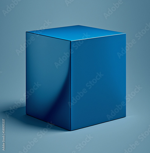 Artificial ai generated 3D box