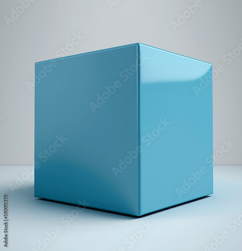 Artificial ai generated 3D box