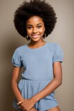 AI Captivating Portrait of a Beautiful African Girl with Stunning Features and Radiant Smile