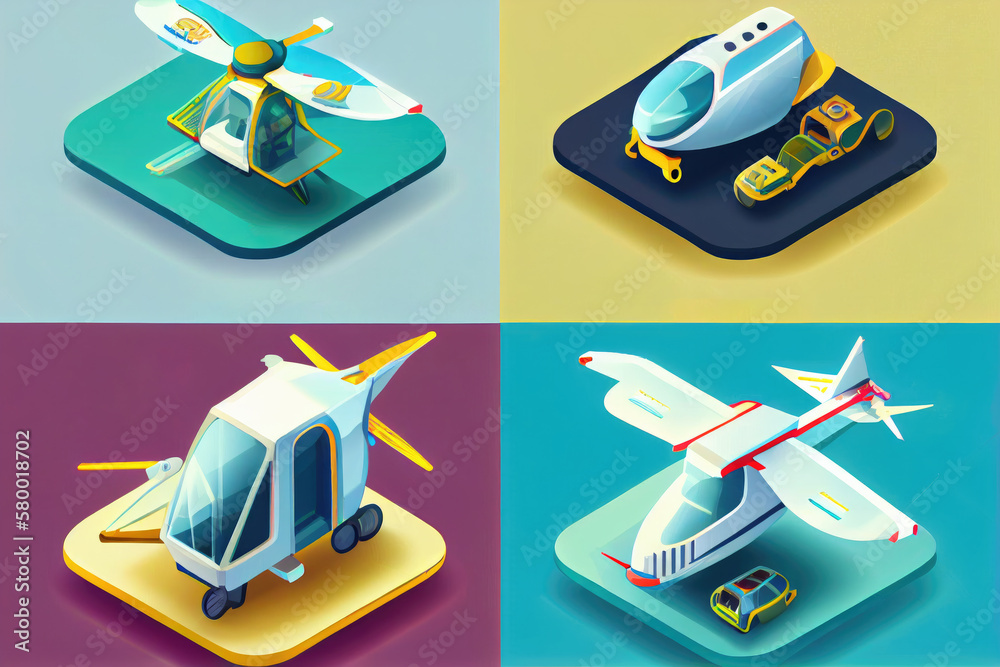 Vector graphics of a helicopter pad. Stock Illustration Adobe Stock