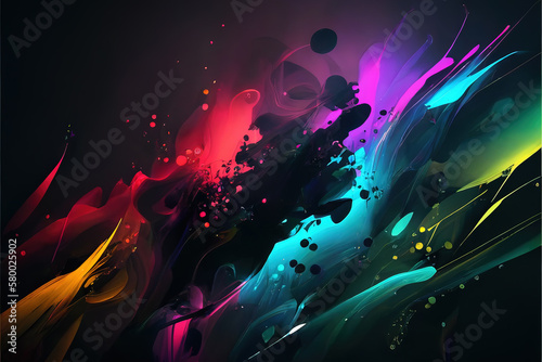 Colorful abstract background. Ai generative illusration