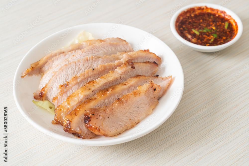 Thai Grilled Pork Neck with Spicy Dipping Sauce Thai Grilled Pork Neck with Spicy Dipping Sauce