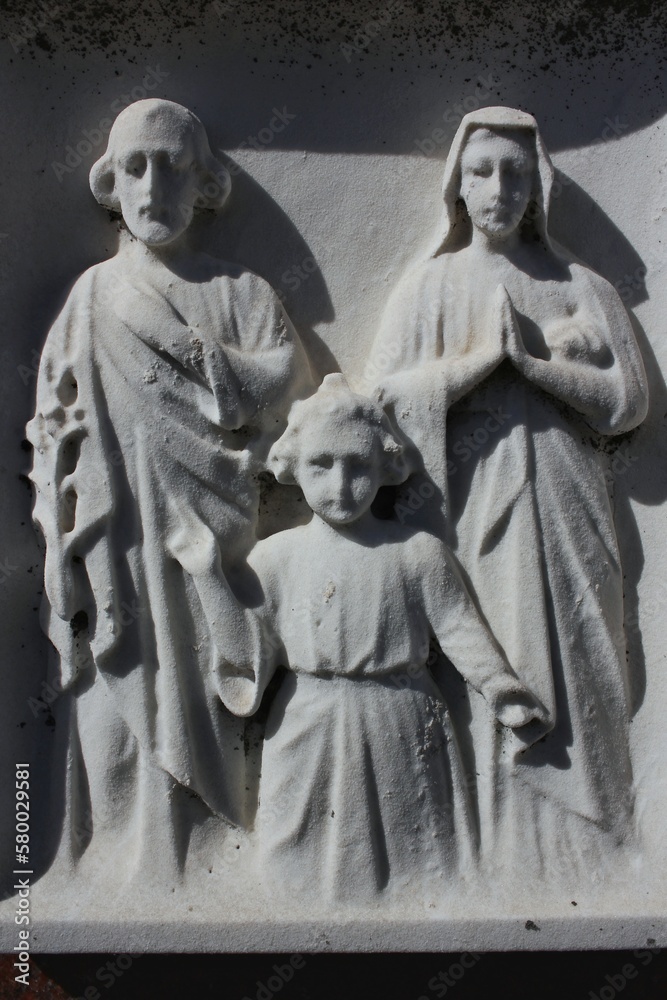 A statue of the Holy Family.