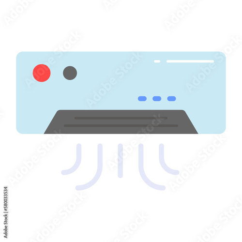 An icon of electric air conditioner in modern and trendy style, editable design vector