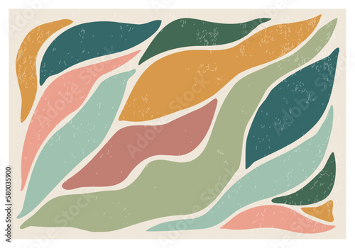 Matisse inspired contemporary collage botanical minimalist wall art poster