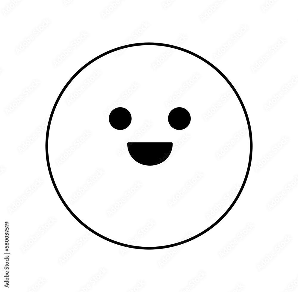 Vector isolated round wide smiling happy face emotion symbol colorless black and white contour line easy drawing
Vector isolated round wide smiling happy face emotion symbol colorless black and white contour line easy drawing
