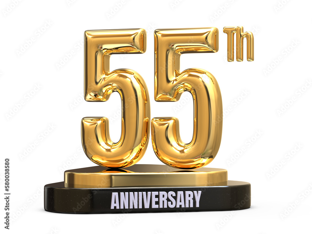Anniversary 3D Render Gold Anniversary 3D Render Gold