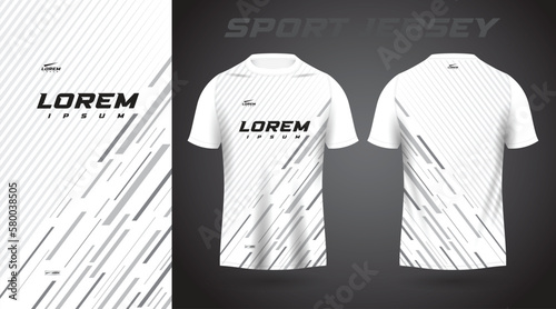 white gray shirt soccer football sport jersey template design mockup