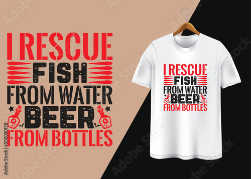 Fishing Typography T-shirt Design Minimalist T-shirt Design