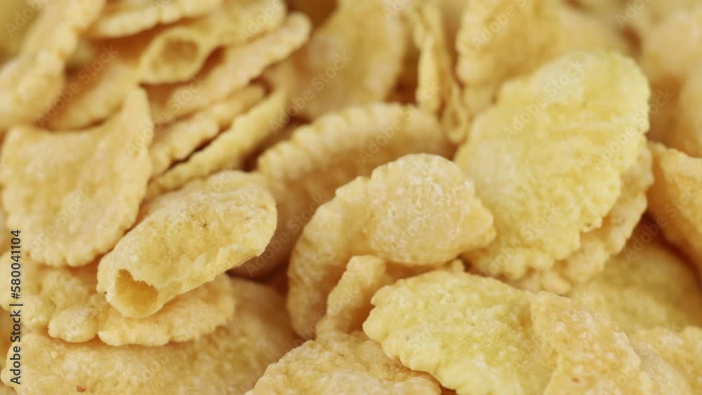 Cornflakes dry breakfast close up Cornflakes dry breakfast close up