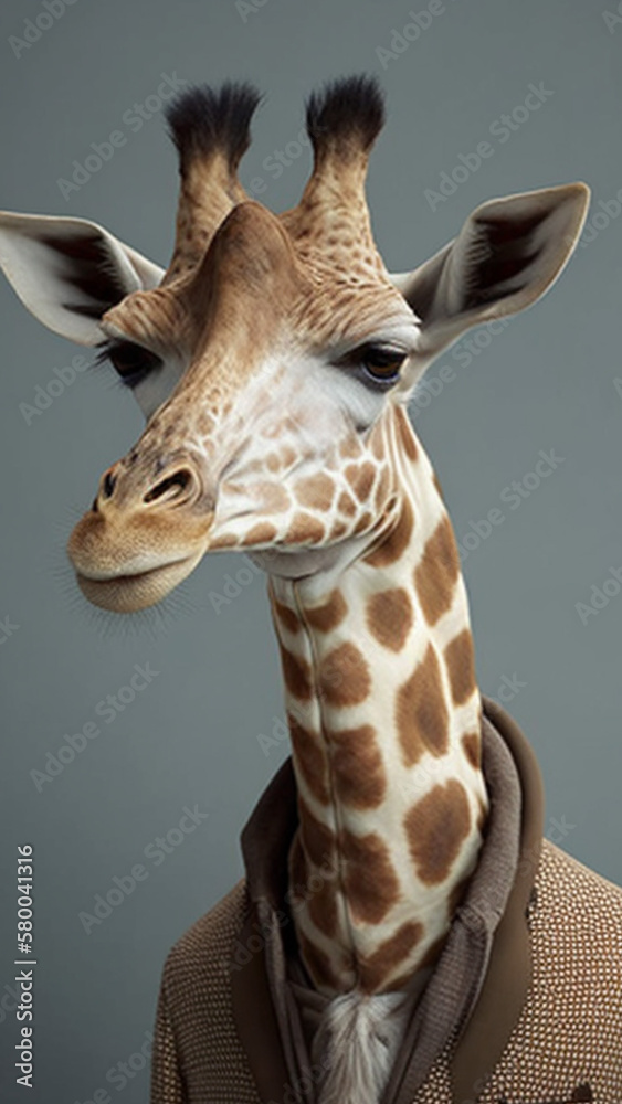 Fototapeta premium Cute funny animal comic comedy sweet natural happy
