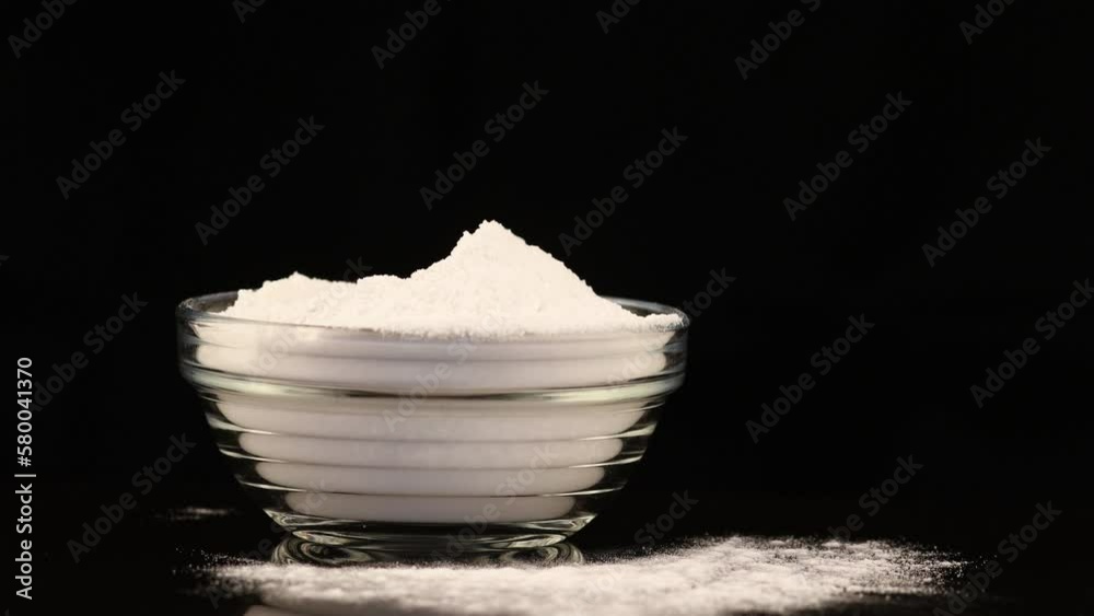 The protein powder is taken with a spoon The protein powder is taken with a spoon