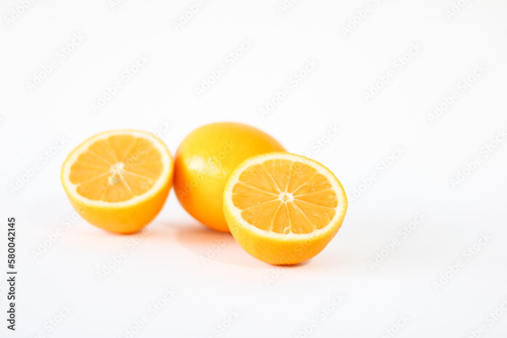 Lemon on a white background. Close-up photo Lemon on a white background. Close-up photo
