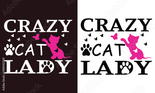 Crazy cat lady t shirt design