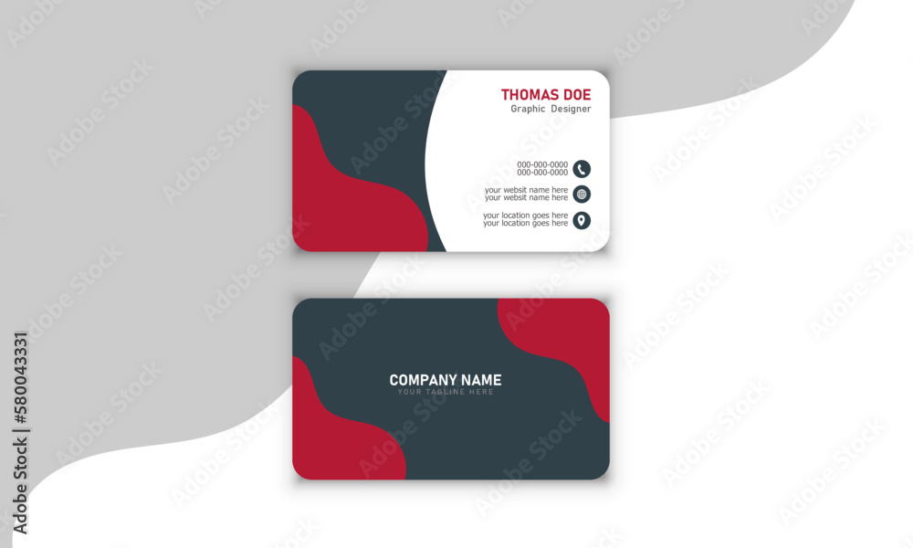 Creative Unique business card design simple & smart expert design illustrations graphic elements corporate services High quality definitely printable.  - obrazy, fototapety, plakaty 