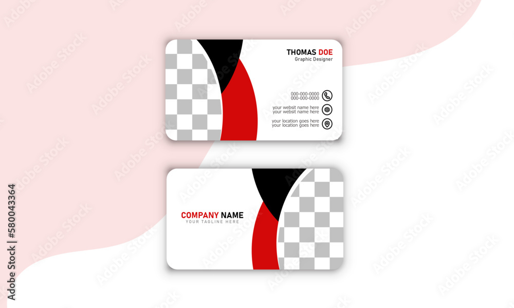 Modern visiting card High quality vector image and graphic elements definitely printable. - obrazy, fototapety, plakaty 
