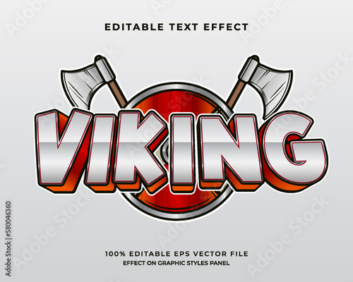decorative editable viking text effect vector design
