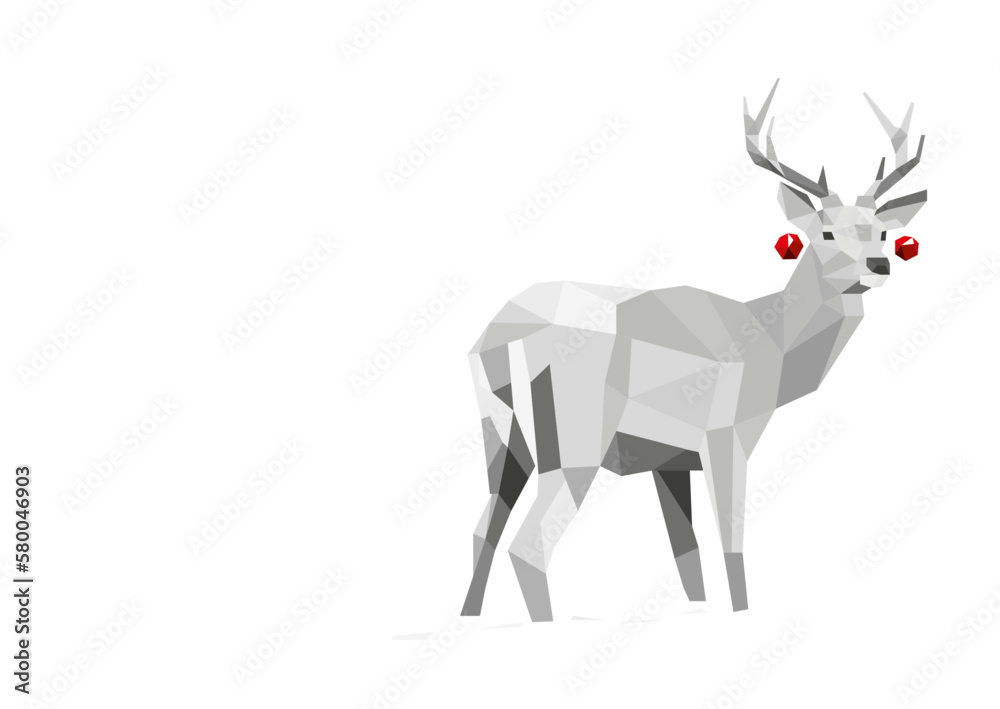 Obraz premium Low poly Christmas deer