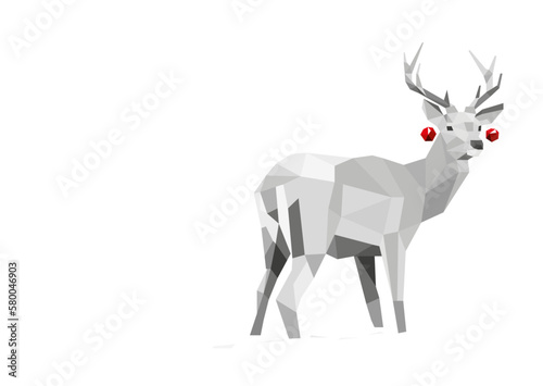 Low poly Christmas deer