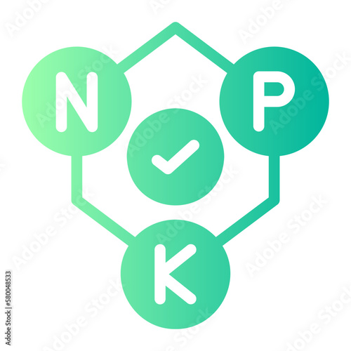 NPK gradient icon photo