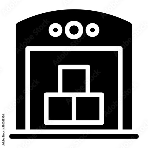 warehouse glyph icon