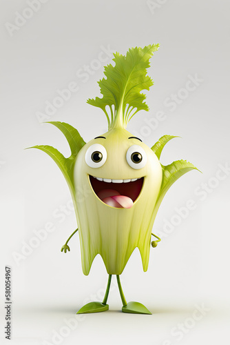 Cute Cartoon Endive Charact...