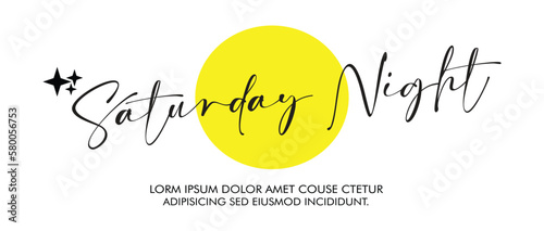 Saturday night in PNG and Saturday night design banner flyer template Saturday night logo design	