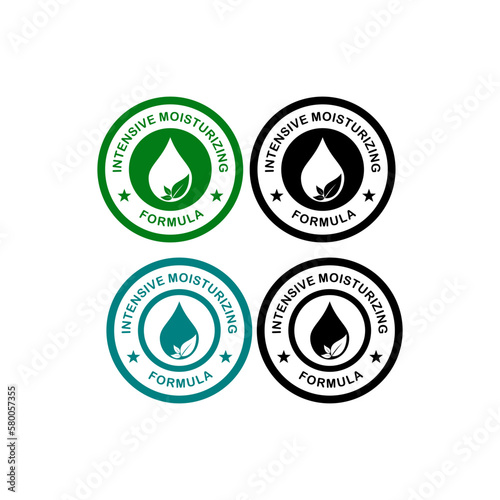 Intensive moisturizing logo template illustration