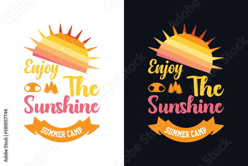 mountain logo vector. summer hiking t-shirt print design. Hand-drawn adventure logo with pine tree forest and quote - Camp Local. Old-style camp outdoors emblem in simple retro styl