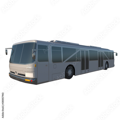 Shuttle Bus 1-Perspective F view png 3D Rendering Ilustracion 3D
