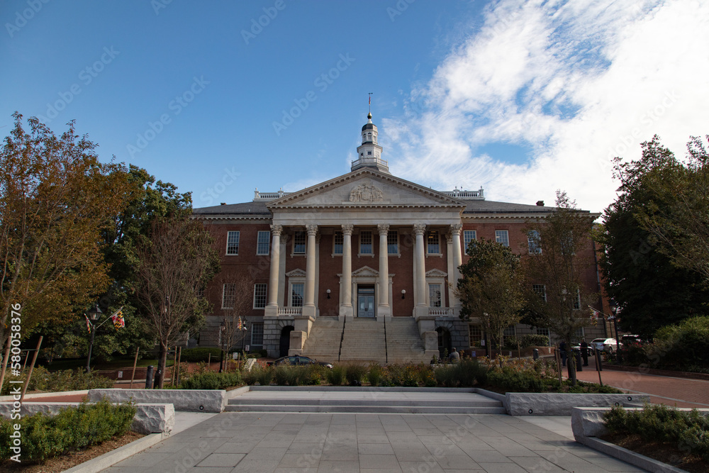 Maryland state capitol building in Annapolis, Maryland.