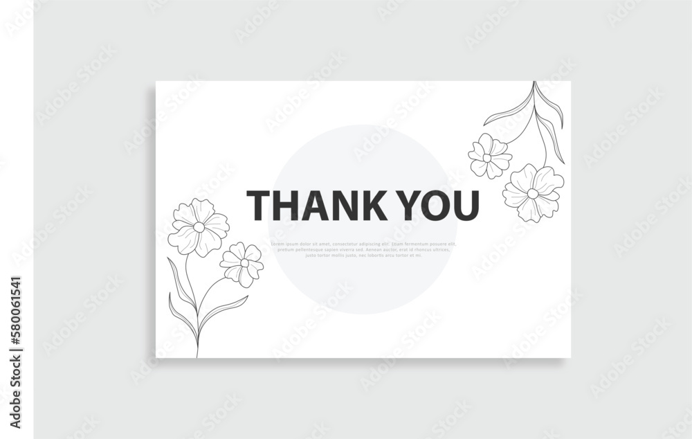 thank you card template design Stock Vector | Adobe Stock