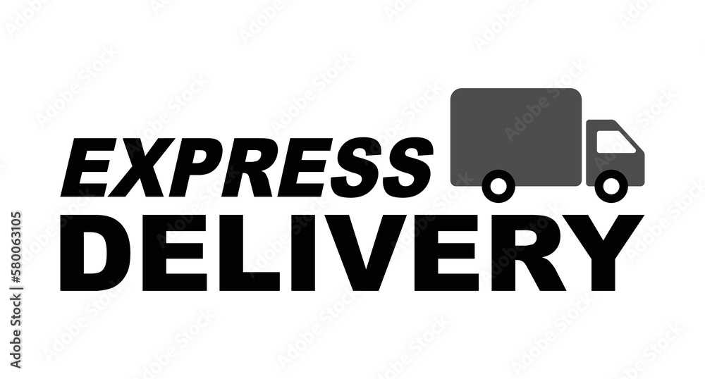 Express delivery label sign for banner promotion vector illustration Express delivery label sign for banner promotion vector illustration