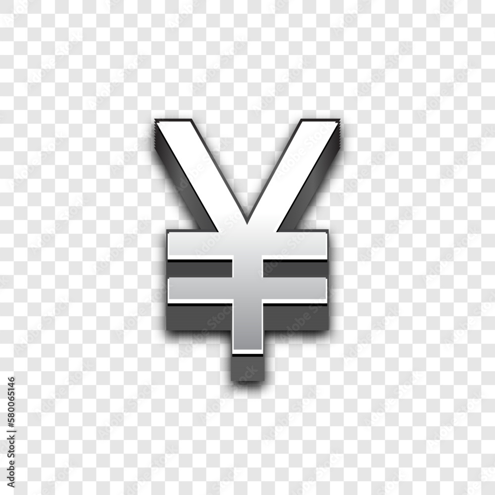 Obraz premium Yen 3d sign illustration isolated.