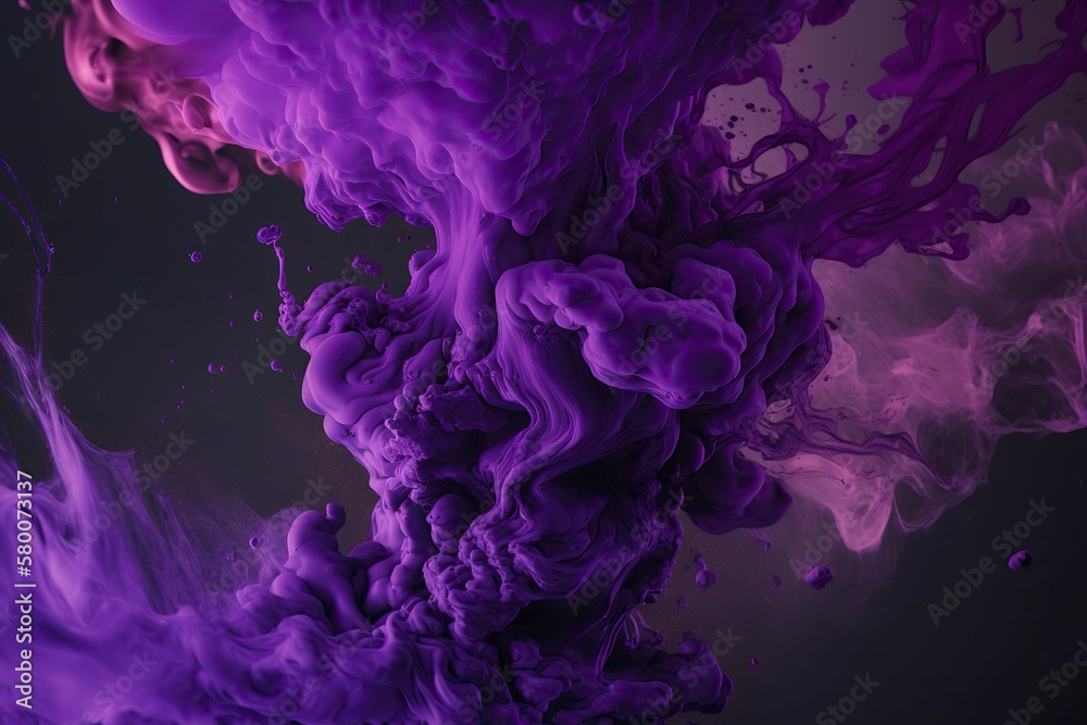 Fototapeta premium Purple smoke. Generative AI.