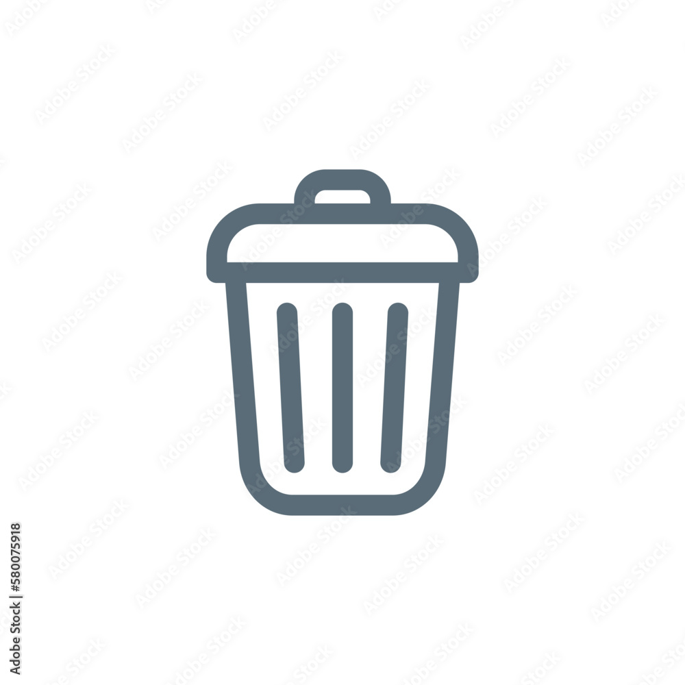 Trash Bin Icon Vector Template Trash Bin Icon Vector Template