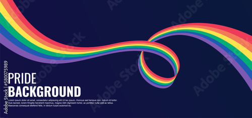LGBT pride abstract background. Vector background with rainbow colors. Vector Banner Template for Pride Month